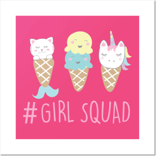GIRLS SQUAD ICE CREAM TEE Posters and Art